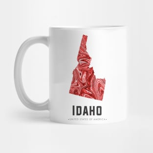 Idaho state map abstract red Mug